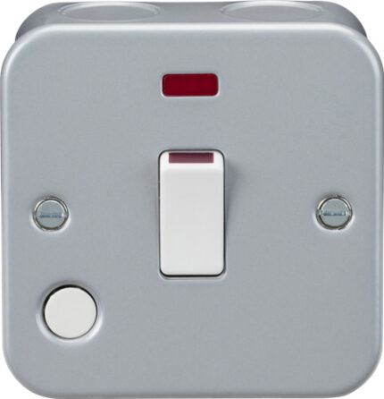 Knightsbridge 20A 1G DP Switch with Neon and Flex Outlet - West Midland Electrics | CCTV & Electrical Wholesaler