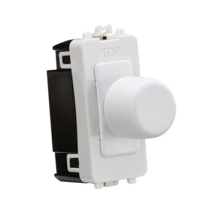 Knightsbridge 1G 2-way 10-200W (10-100W LED) trailing edge dimmer – matt white GDM200MW - West Midland Electrics | CCTV & Electrical Wholesaler 5