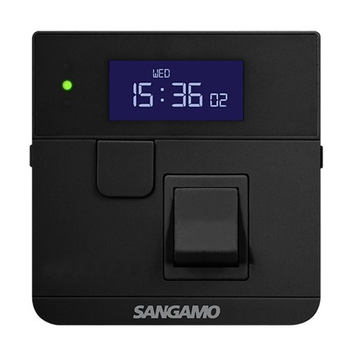 SANGAMO ESP 7 Day Fused Spur Time Switch with Boost in Black PSPSF247B - West Midland Electrics | CCTV & Electrical Wholesaler