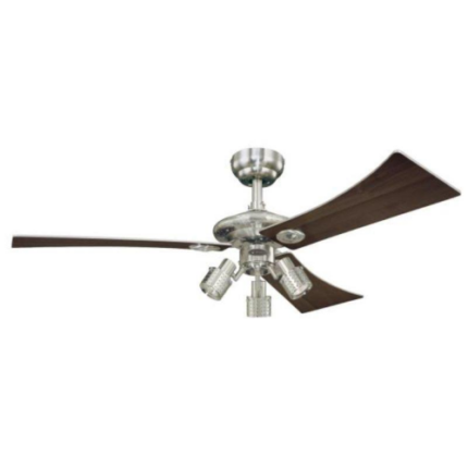 Westinghouse 122 cm Audubon, Brushed Nickel, 3 Reversible Blades - West Midland Electrics | CCTV & Electrical Wholesaler