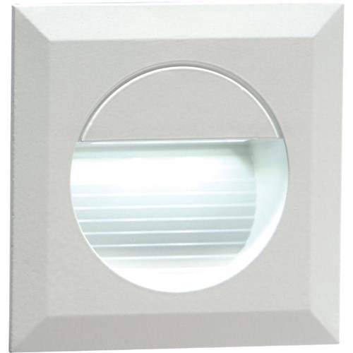 Knightsbridge 230V IP54 Recessed Square Indoor/Outdoor LED Guide/Stair/Wall Light White LED NH019W - West Midland Electrics | CCTV & Electrical Wholesaler