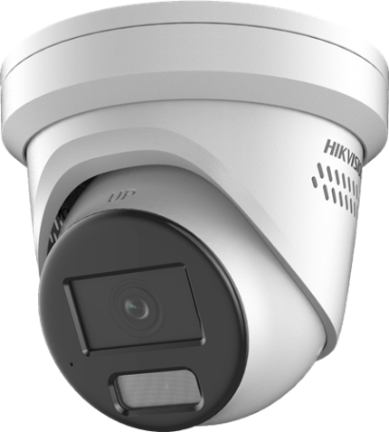 Hikvision AcuSense 4MP fixed lens ColorVu turret camera with audible warning and strobe light - West Midland Electrics | CCTV & Electrical Wholesaler