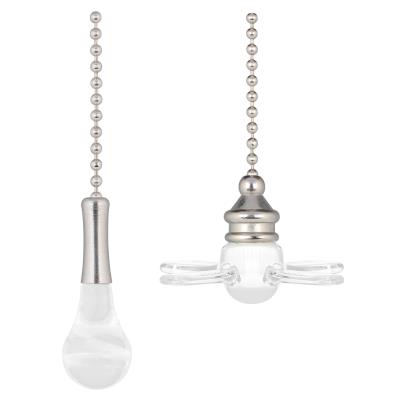 Westinghouse Pull Chain Glass Fan & Bulb Brushed Nickel Finish 5.7 cm 77173 - West Midland Electrics | CCTV & Electrical Wholesaler