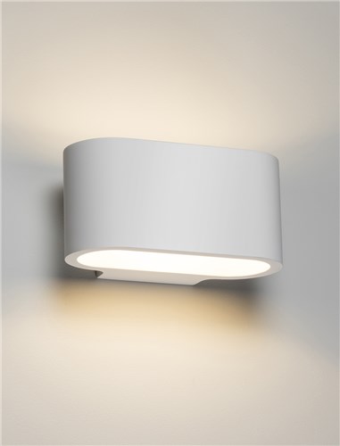 Knightsbridge 230V G9 40W Curved Up and Down Plaster Wall Light 180mm PWL4 - West Midland Electrics | CCTV & Electrical Wholesaler