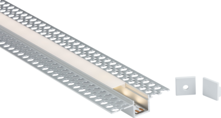 Knightsbridge 2M Aluminium Profile – Plaster-in Recessed 2MPLA - West Midland Electrics | CCTV & Electrical Wholesaler 5