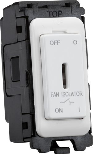 Knightsbridge 10A Fan Isolator Key Switch Module - West Midland Electrics | CCTV & Electrical Wholesaler