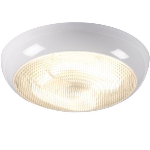 Knightsbridge IP44 38W HF Polo Bulkhead with Prismatic Diffuser and White Base TPB38WPHF - West Midland Electrics | CCTV & Electrical Wholesaler