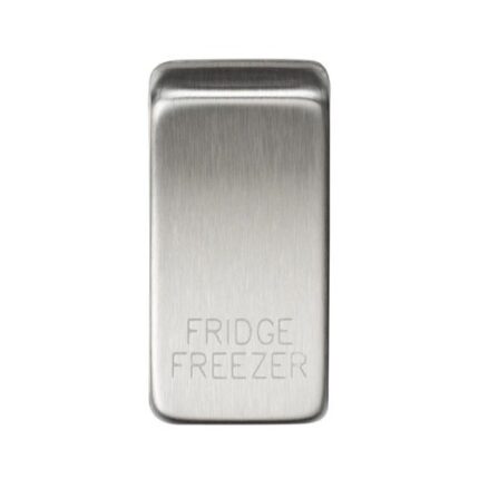 Knightsbridge Switch cover “marked FRIDGE/FREEZER” – brushed chrome GDFRIDBC - West Midland Electrics | CCTV & Electrical Wholesaler