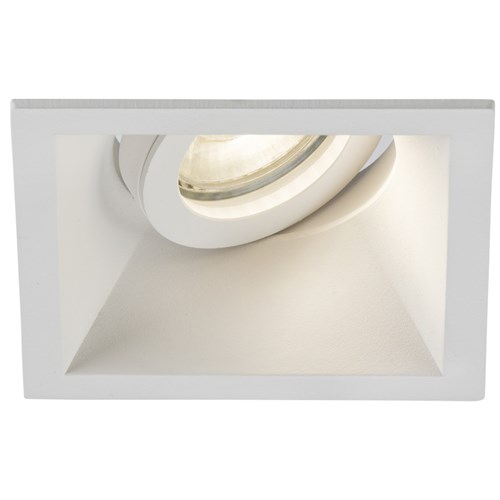 Knightsbridge Dipa Single Tilt Square Anti-Glare Downlight White - West Midland Electrics | CCTV & Electrical Wholesaler