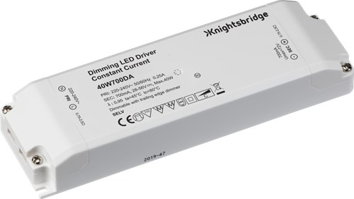 Knightsbridge IP20 700mA 40W LED Dimmable Driver – Constant Current 40W700DA - West Midland Electrics | CCTV & Electrical Wholesaler