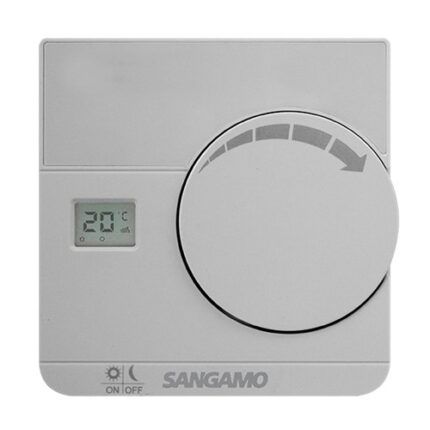 SANGAMO ESP Electronic Room Thermostat with Digital Display in Silver CHPRSTATDS - West Midland Electrics | CCTV & Electrical Wholesaler