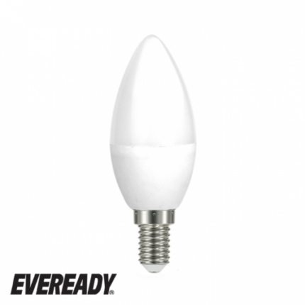 Eveready 6W Led Candle 480Lm Opal E14 Daylight Boxed S13617 - West Midland Electrics | CCTV & Electrical Wholesaler
