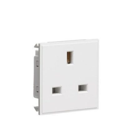 Knightsbridge 13A 1G unswitched socket module 50 x 50mm – white NET13WH - West Midland Electrics | CCTV & Electrical Wholesaler 5