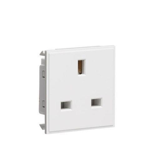 Knightsbridge 13A 1G unswitched socket module 50 x 50mm – white NET13WH - West Midland Electrics | CCTV & Electrical Wholesaler