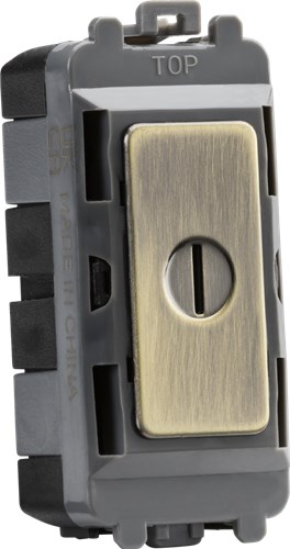 Knightsbridge 20AX DP key module – antique brass GDM010AB - West Midland Electrics | CCTV & Electrical Wholesaler