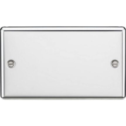 Knightsbridge 2G Blanking Plate – Rounded Edge Polished Chrome CL86PC - West Midland Electrics | CCTV & Electrical Wholesaler