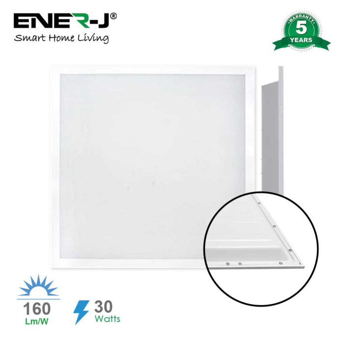 Ener-J 30W High Lumen 595×595 Backlit Panels 2pcs Pack, Lifud Driver, 4800 lumens, 5 Years, 4000K E156 - West Midland Electrics | CCTV & Electrical Wholesaler 3