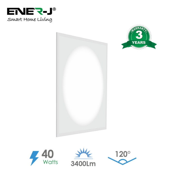 Ener-J Moon Light LED Backlit Panel Light, 60x60cms, 3400 lumens, 3 Years warranty, 6000K E813 - West Midland Electrics | CCTV & Electrical Wholesaler 3