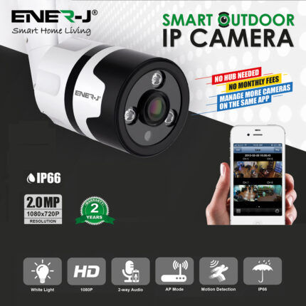 Ener-J Smart WiFi Outdoor Bullet IP Camera, 1080P HD IPC1015 - West Midland Electrics | CCTV & Electrical Wholesaler 5