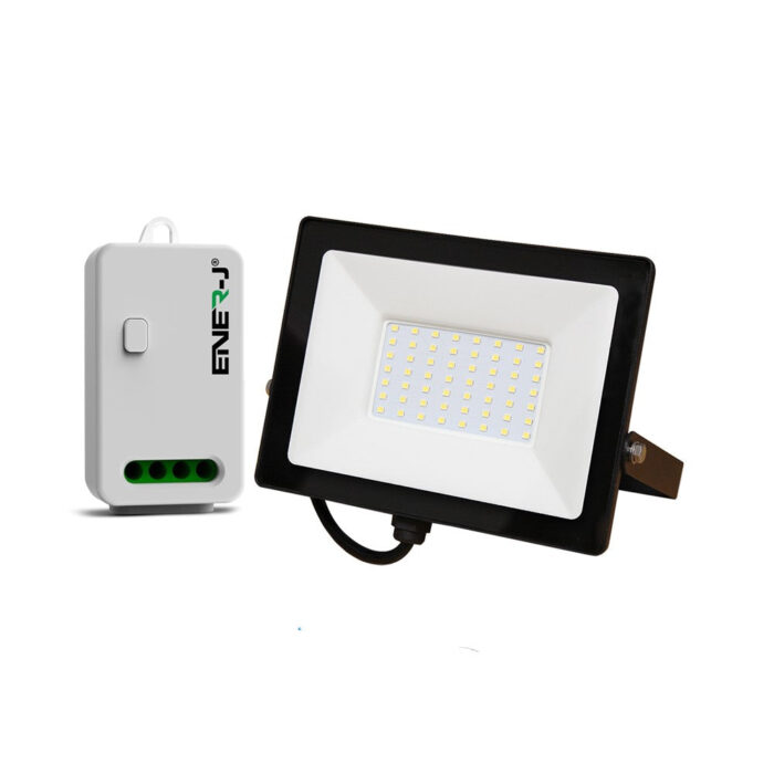 Ener-J 50W LED Floodlight Pre Wired with (WS1057) Non Dimmable + Wi-Fi 5A RF Receiver EWS1069 - West Midland Electrics | CCTV & Electrical Wholesaler 3