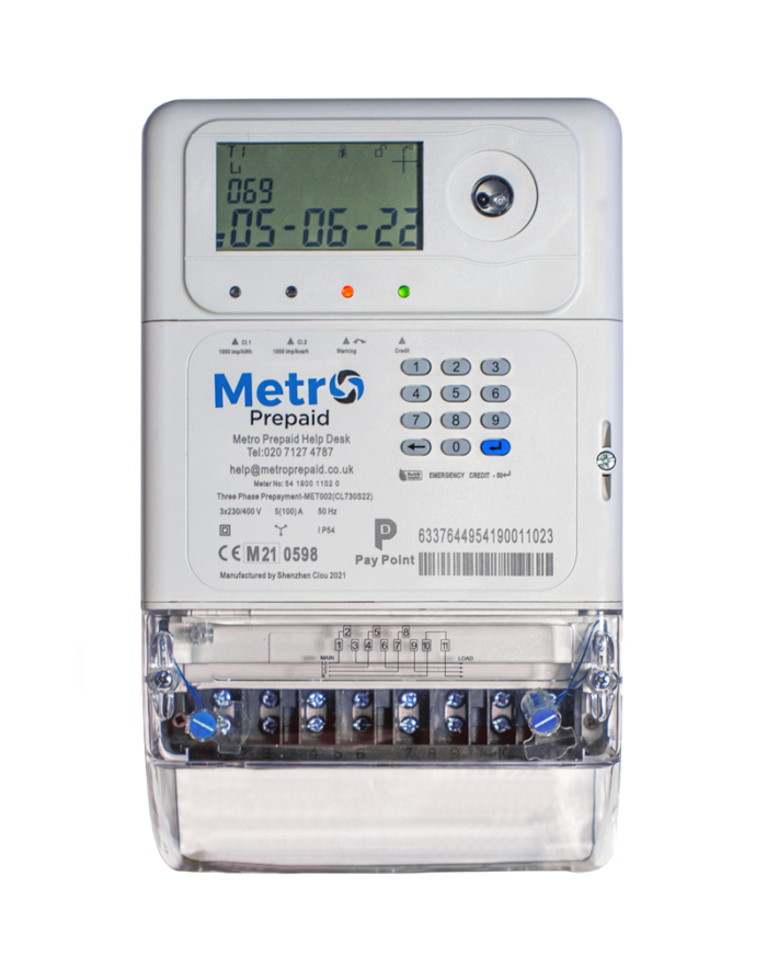 Metro Prepaid Three Phase Meter MET002 METROTHREEPHASE - West Midland Electrics | CCTV & Electrical Wholesaler 3