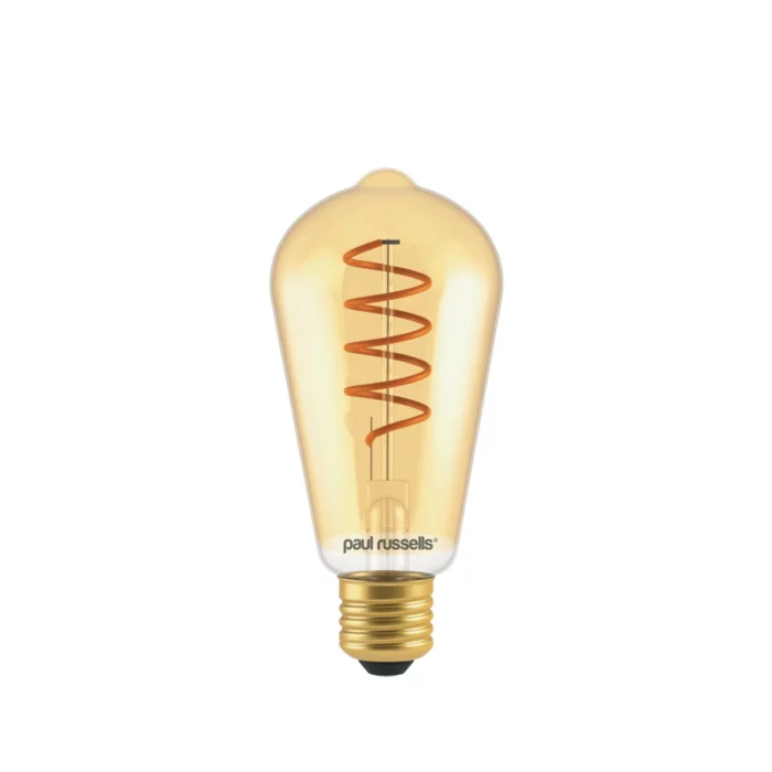 Paul Russells LED Filament Spiral ST64 4W=25w Extra Warm White (AMBER) ES E27 Edison Screw Decorative Bulbs - West Midland Electrics | CCTV & Electrical Wholesaler 3