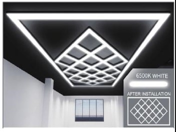 Ener-J 588W Designer Ceiling Lights with Frame (19 Diamonds and border) - West Midland Electrics | CCTV & Electrical Wholesaler