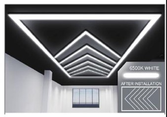 Ener-J 410W Designer Ceiling Lights with Frame (8 Arrow and border) - West Midland Electrics | CCTV & Electrical Wholesaler