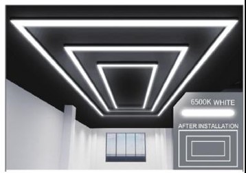 Ener-J 750W Designer Ceiling Lights with 2 Inner Frame and border - West Midland Electrics | CCTV & Electrical Wholesaler