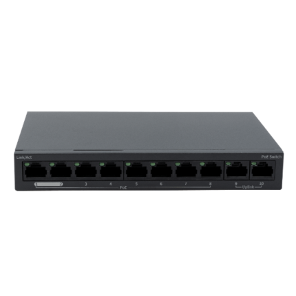 4 Port PoE Switch with 1 Port Uplink with Network Topology Management,  Alarm Push, Network Health Monitor