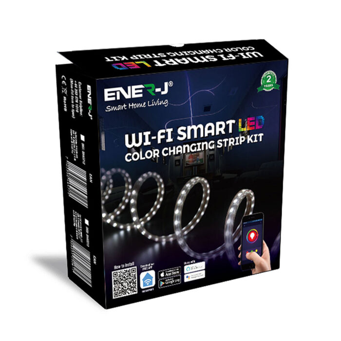 Ener-J Smart WiFi RGB LED Strip Plug and Play Kit 12V, 5 meters, IP65 SHA5212X - West Midland Electrics | CCTV & Electrical Wholesaler 3