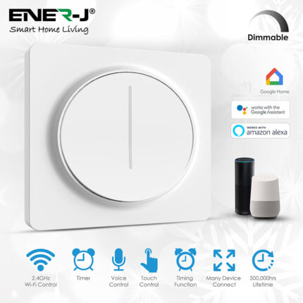 Ener-J Smart WiFi Dimmable Switch SHA5299 - West Midland Electrics | CCTV & Electrical Wholesaler
