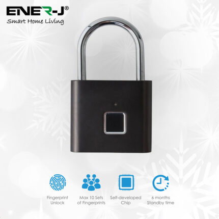 Ener-J Fingerprint Padlock SHA5304 - West Midland Electrics | CCTV & Electrical Wholesaler 3