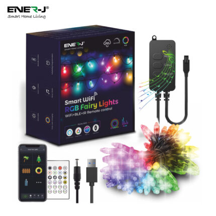 Ener-J Smart RGB Fairy Lights with 5 Meters length, 50 LEDs, WiFi+BLE+IR Remote control SHA5326 - West Midland Electrics | CCTV & Electrical Wholesaler 5
