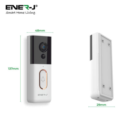 Ener-J Smart Wireless Video Doorbell PRO 2 Series, 9600mah batteries SHA5328 - West Midland Electrics | CCTV & Electrical Wholesaler
