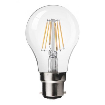 Ener-J LED Bulb- 6W GLS A60 LED Filament Lamp B22 2700K T518 - West Midland Electrics | CCTV & Electrical Wholesaler
