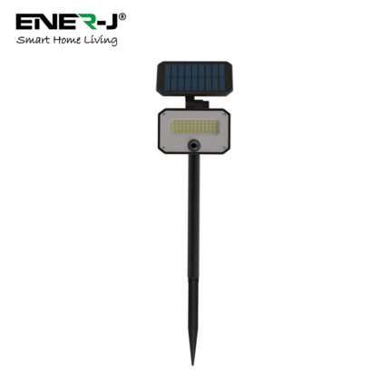 Ener-J 8W PIR Solar Floodlight & Remote with Solar Panel, 6000K T721 - West Midland Electrics | CCTV & Electrical Wholesaler