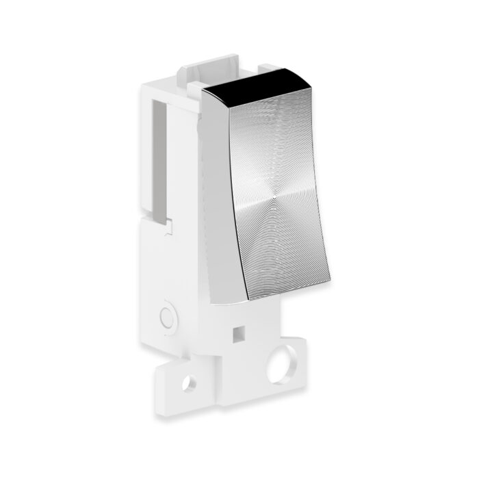 Ener-J 1 Gang Grid Switch – Click MiniGrid Style Satin Chrome - West Midland Electrics | CCTV & Electrical Wholesaler 3