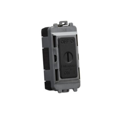 Knightsbridge 10A Fan Isolator Key Switch Module – Matt Black GDM021MB - West Midland Electrics | CCTV & Electrical Wholesaler