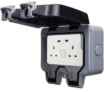 Smart WiFi Weatherproof Double Socket With USB SHA5275 - West Midland Electrics | CCTV & Electrical Wholesaler