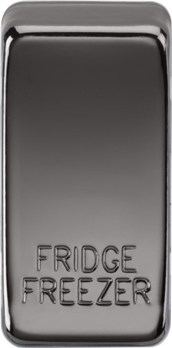 Knightsbridge Switch cover “marked FRIDGE FREEZER” – black nickel GDFRIDBN - West Midland Electrics | CCTV & Electrical Wholesaler