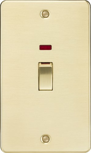 Knightsbridge 45A 2G DP Switch with neon – brushed brass FP82MNBB - West Midland Electrics | CCTV & Electrical Wholesaler 3