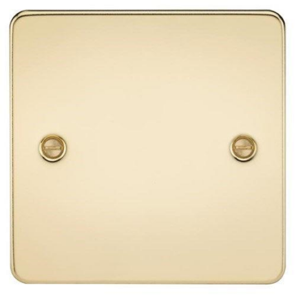 Knightsbridge Flat Plate 1G blanking plate – polished brass FP8350PB - West Midland Electrics | CCTV & Electrical Wholesaler