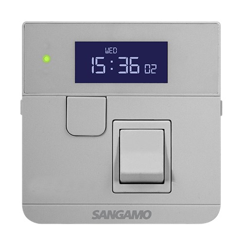 SANGAMO ESP 24 Hour Fused Spur Time Switch with Boost in Silver PSPSF24S - West Midland Electrics | CCTV & Electrical Wholesaler