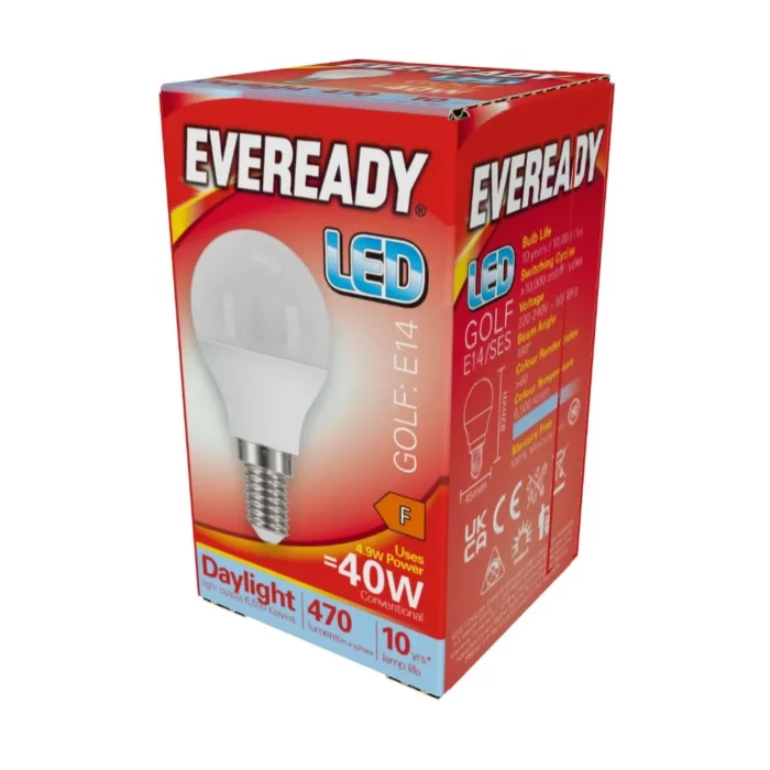 Supreme Imports Eveready Led Golf 480Lm Opal E14 Daylight Boxed S13609 - West Midland Electrics | CCTV & Electrical Wholesaler 3