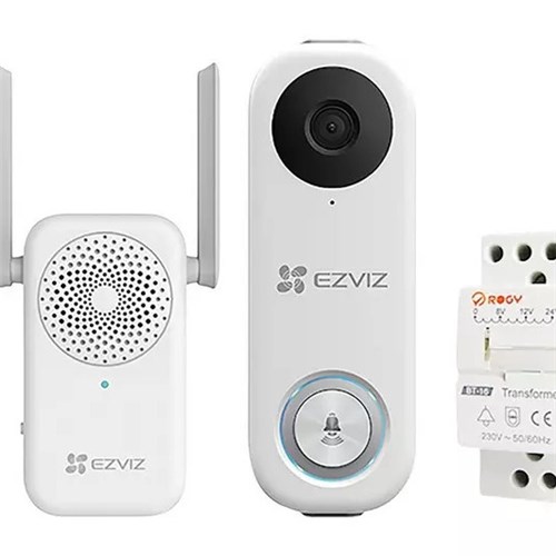EZVIZ DB1C-KIT Wi-Fi Video Doorbell (inc chime & supply) DB1CKIT - West Midland Electrics | CCTV & Electrical Wholesaler