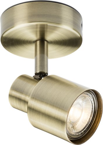 Knightsbridge 230V GU10 Single Spotlight – Antique Brass CSP1AB - West Midland Electrics | CCTV & Electrical Wholesaler