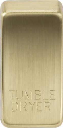 Knightsbridge Switch cover “marked TUMBLE DRYER” – brushed brass GDDRYBB - West Midland Electrics | CCTV & Electrical Wholesaler