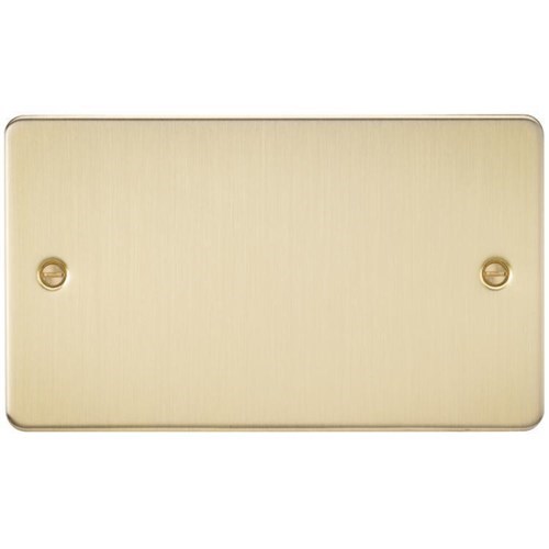 Knightsbridge Flat Plate 2G blanking plate – brushed brass FP8360BB - West Midland Electrics | CCTV & Electrical Wholesaler