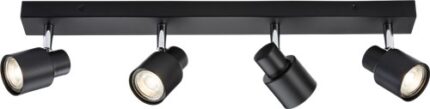 Knightsbridge 230V GU10 Quad Bar Spotlight – Matt Black CSP4MB - West Midland Electrics | CCTV & Electrical Wholesaler 3